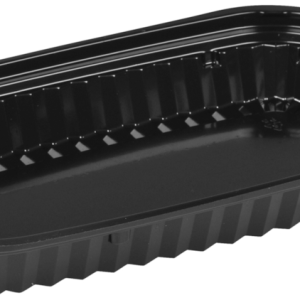 Sushi bakke, 22,8x14x2,9cm, 400 ml, sort, PS, mellem