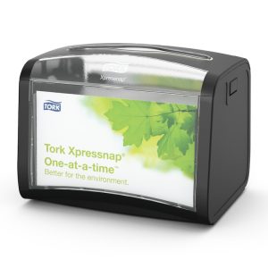 Servietdispenser, Tork Xpressnap N4 Signature Line, 15x20,1x15,5cm, sort, plast