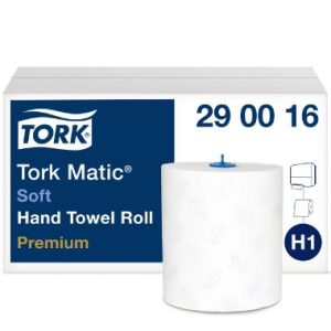 Håndklæderulle, tork, matic, soft, premium H1 hvid, 100m, 2 lags