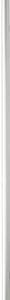 Skaft med gevind, Vikan, 150,5x2,2x2,2cm, Ø2,2cm, hvid, stål, PP/aluminium