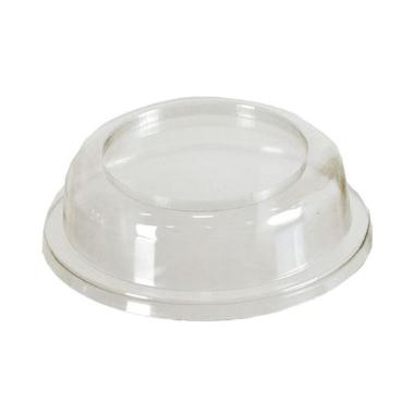 Plastlåg klart Ø95x25 mm højt PS til dessertbæger på fod 12 ps x 50 STK/krt