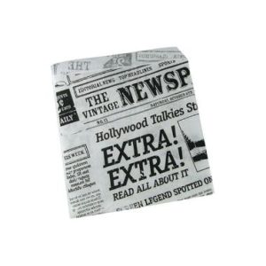 Burgerlomme Old News 150x160 mm 30+10 gr Papir/PE 1000 STK/krt