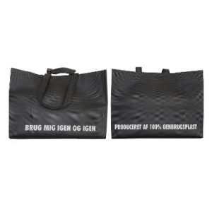 Shoppingbag 17 ltr 350x170x245 mm PP Non-woven 60 gr 100% genbrug Sort 100 STK/krt