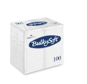 Serviet, hvid, 2 lags , BulkySoft, 1/8 fold, 40x40 cm