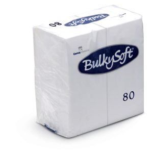 Serviet, hvid, 3-lags, bulkySoft, 1/8 fold, 33x33 cm