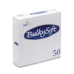 Serviet, hvid, 2 lags, BulkySoft, 1/4 fold, 33x33 cm