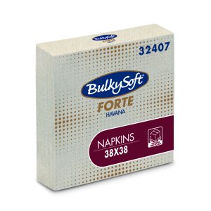 Serviet, brun, 2-lag, BulkySoft, 1/4 fold, 38 x 38 cm