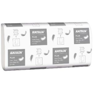 Håndklædeark Katrin Plus M2 One-Stop 2-lag 23.5x25,5x8.5 cm Hvid - 3024 stk/krt