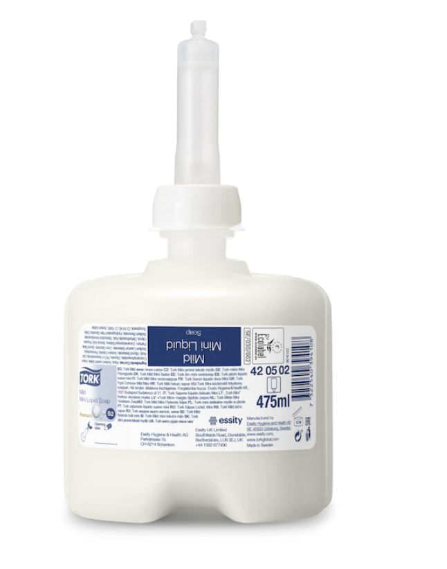 Sæbe Flydende Tork Premium Mild S2 med Farve/Parfume 475 ml Gul 8 fl x 475 ml/krt