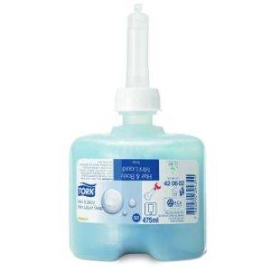 Sæbe Flydende Tork Hair and Body Premium Mini S2 med Farve/Parfume 475 ml Blå 8 fl x 475 ml/krt