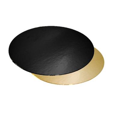 Kagepap Ø220 mm 1100 gr sort/guld 100 stk/krt