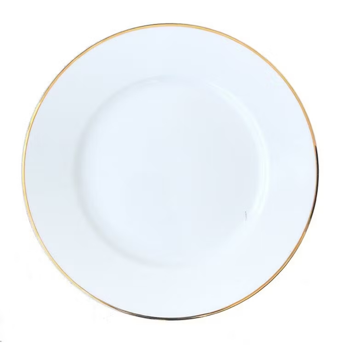 Blocho Kaszub Tallrik flat rund vit med guldrand 19cm