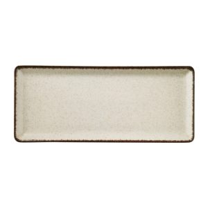 Blocho Pearl Tan, flad, tallerken, 35x15 cm, beige