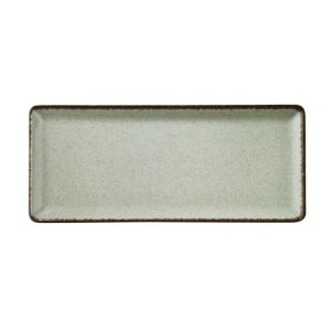 Blocho Pearl Tan, flad, tallerken, 35x15 cm, grøn