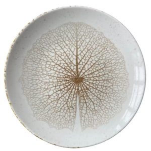 Blocho Hotel Tallrik flat rund 28 cm med dekor av löv 2