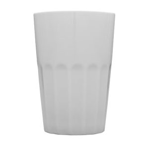Blocho Hel Mugg utan öra räfflad vit 38cl