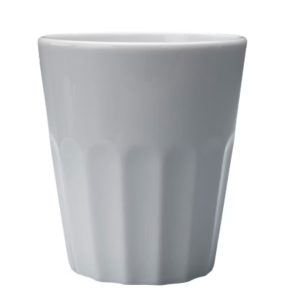 Blocho Hel Mugg utan öra räfflad vit 25cl