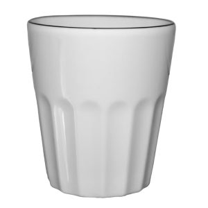 Blocho Hel Mugg utan öra räfflad med svart rand 25cl