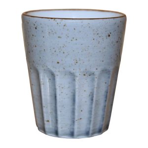Blocho Hel Mugg utan öra räfflad grå 25cl