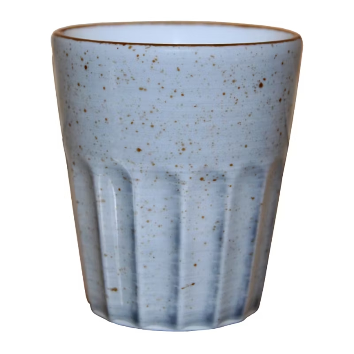 Blocho Hel Mugg utan öra räfflad grå 25cl