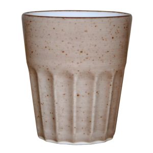 Blocho Hel Mugg utan öra räfflad beige 25cl
