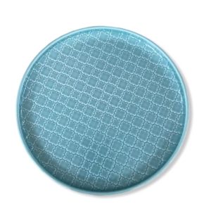 Blocho Marrakech Tallrik flat rund med relieff turkos 26cm,