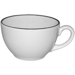 Blocho Nana Kaffekopp vit med svart rand 25cl
