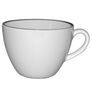 Blocho Bistro Kaffekopp vit med svart rand 20cl