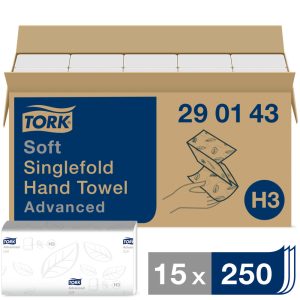 Håndklædeark Tork H3 Advanced C-fold 230x230mm, Hvid