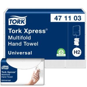 Håndklædeark Tork Xpress Multifold Standard natur 213x234mm 2 lag H2 20x190 ark/krt
