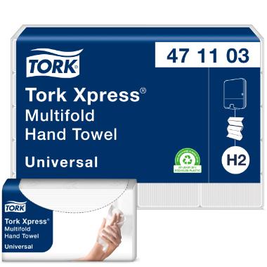 Håndklædeark Tork Xpress Multifold Standard natur 213x234mm 2 lag H2 20x190 ark/krt