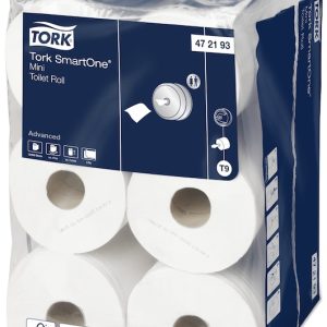Toiletpapir Tork SmartOne T9 Mini 2-lag 111.6 m Hvid 12 rl/krt