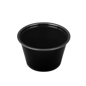 Portionkop, 4oz, 110ml, PP, Ø74/50x45mm, sort