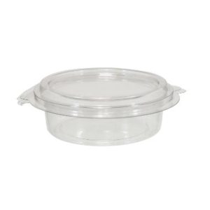 Låg Deli Pot rund klar PET Ø101x35mm m/indsats t/bæger Ø101mm 8x50 stk/krt