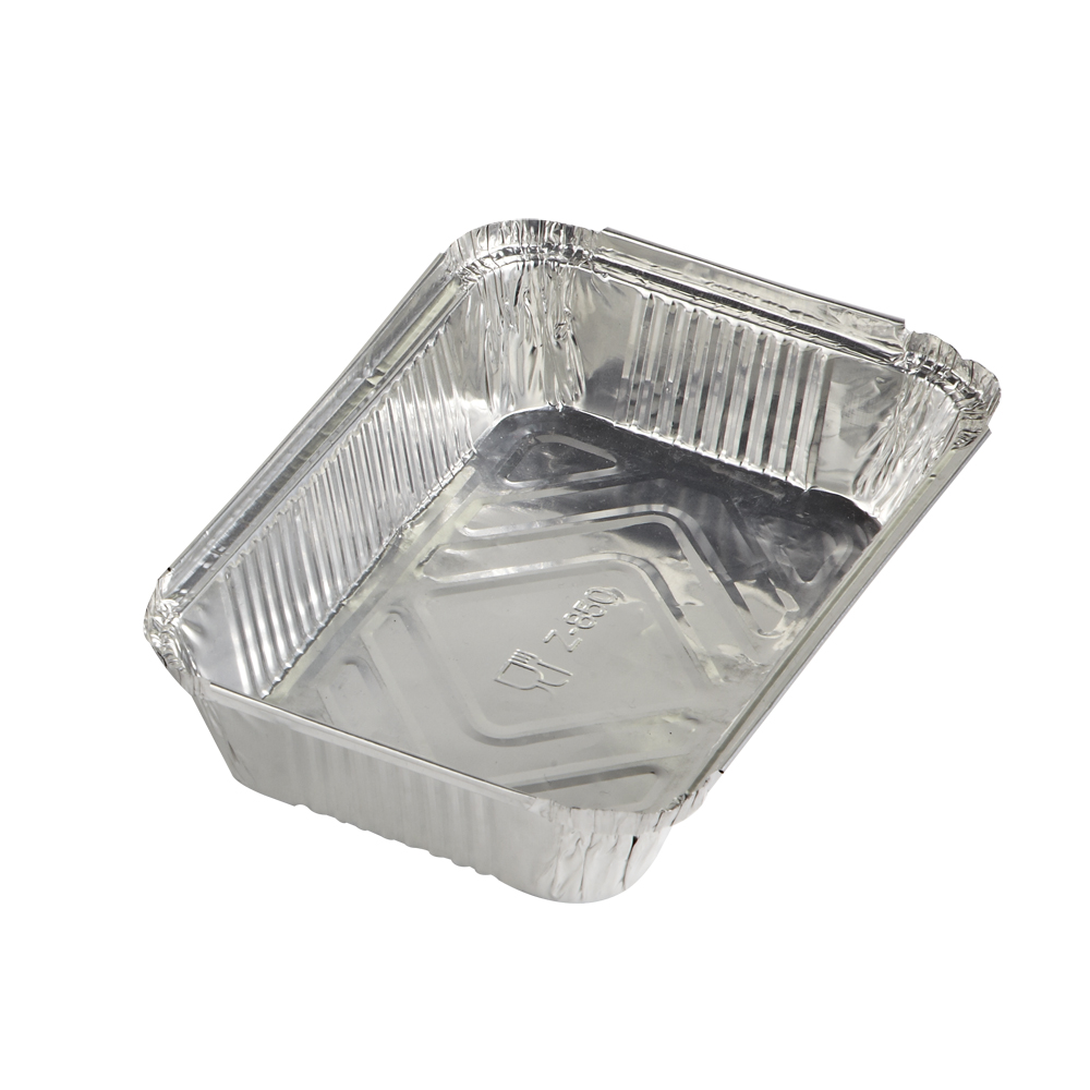 Alubake 850ml 210x140x40mm sølv 1000stk/krt