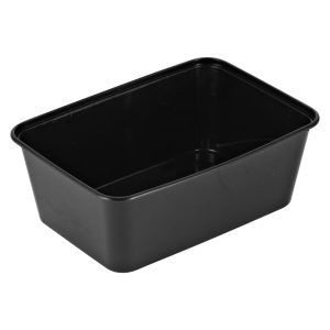 Nudle/Mikrobakke 960ml 175x120x60mm sort 10x50stk/krt