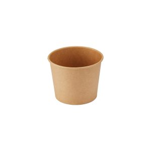 Suppeskål, 12oz, 350ml, natur, Ø96/82x70 mm, ubleget brun PE