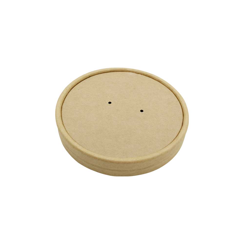 Paplåg, til, suppebæger, 2-lags, 8-12-16oz, 250-500ml, natur, Ø96x15mm, ubleget brun
