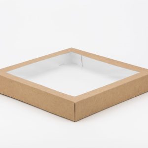 Sushiæske brun m. rude 32x32x5 50 stk/krt