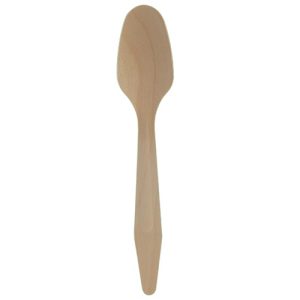 Lang ske i bambus, voksbehandlet, 185mm birk 100stk/pk
