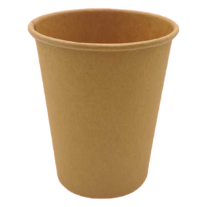 Kaffebæger brun ubleget PE 8oz 234ml natur Ø80/56x90 mm