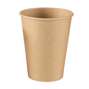 Kaffebæger, 12 oz, 355ml, natur, Ø90/58x112mm, brun, ubleget, PE