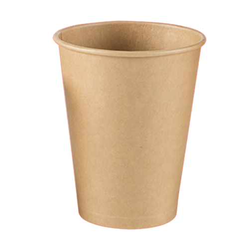 Kaffebæger, 12 oz, 355ml, natur, Ø90/58x112mm, brun, ubleget, PE