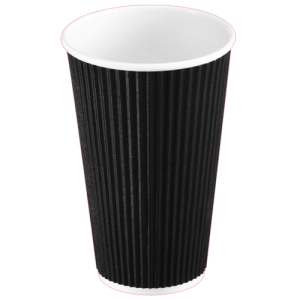 Kaffebæger Ripple wall 16oz 473ml Ø90/58x137mm sort