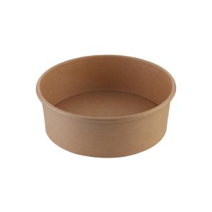 Salat skål 26oz 750ml Ø185/160x50mm natur brun ubleget