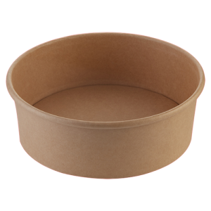 Salatskål, Pap 38oz 1100ml Ø185/160x65mm natur brun ubleget
