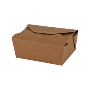 Delibox, M, brun, ubleget, 1150/1400 ml, 165x130x65 mm