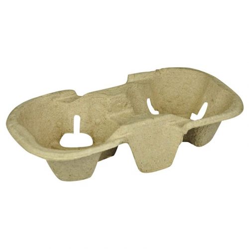 Kopholder til 2 kopper brun ubleget Pap 215x108x42mm