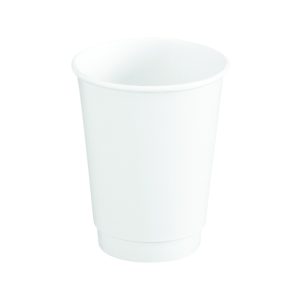 Kaffekrus, double wall, white, Ø8x90m, 12 oz