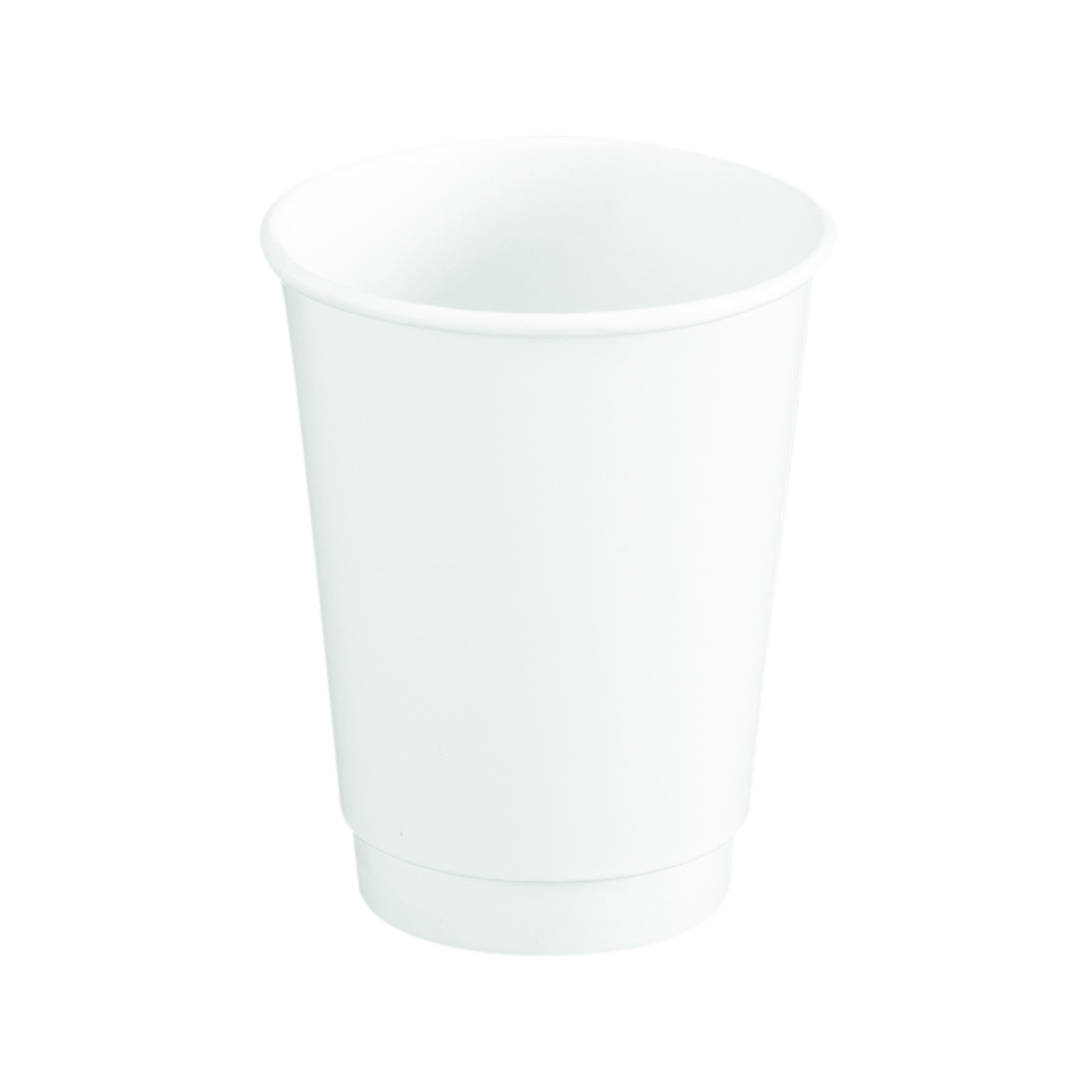Kaffekrus, double wall, white, Ø8x90m, 12 oz
